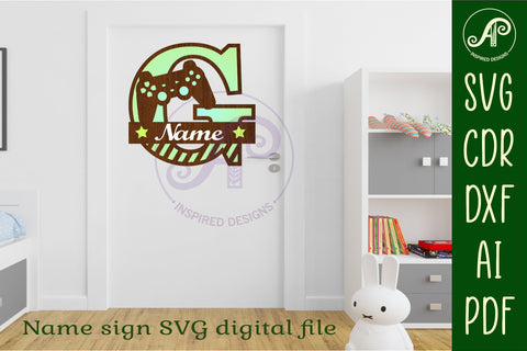 Gamer Capital Monogram Letter G SVG SVG APInspireddesigns 