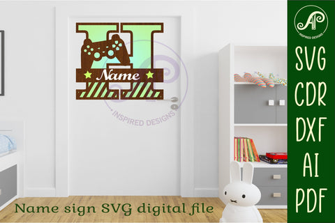 Gamer Capital Monogram Letter H SVG SVG APInspireddesigns 