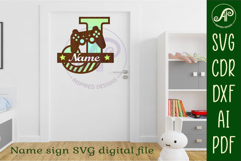 Gamer Capital Monogram Letter J SVG SVG APInspireddesigns 