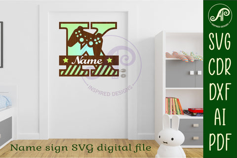 Gamer Capital Monogram Letter K SVG SVG APInspireddesigns 