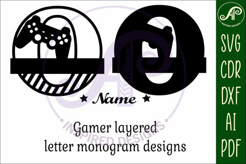Gamer Capital Monogram Letter O SVG SVG APInspireddesigns 