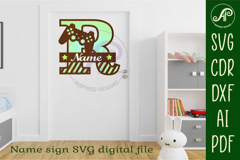 Gamer Capital Monogram Letter R SVG SVG APInspireddesigns 