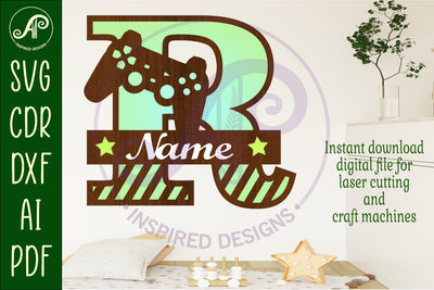 Gamer Capital Monogram Letter R SVG SVG APInspireddesigns 