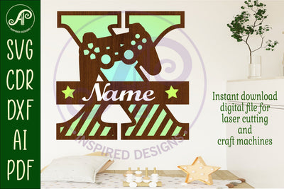 Gamer Capital Monogram Letter X SVG SVG APInspireddesigns 