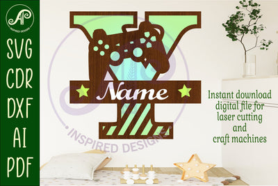 Gamer Capital Monogram Letter Y SVG SVG APInspireddesigns 