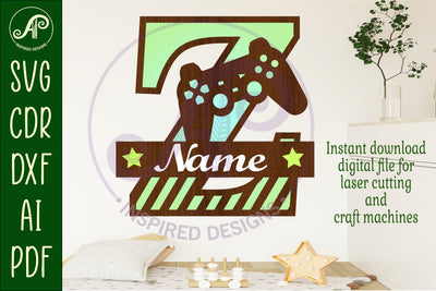 Gamer Capital Monogram Letter Z SVG SVG APInspireddesigns 