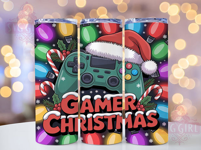 Gamer Controller Christmas Tumbler, Controller Sublimation Design, Festive Gaming Art, 20oz Holiday Tumbler, Whimsical Gamer Mug, Stylish Gaming Cup, Xmas Controller Wrap Sublimation SvggirlplusArt 
