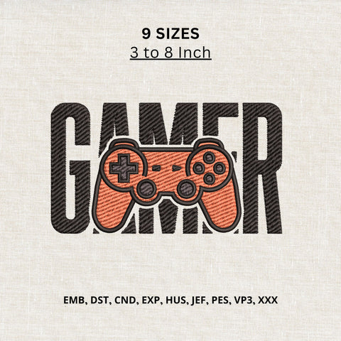 Gamer Controller Machine Embroidery Design – Video Game Gaming Embroidery File Embroidery/Applique DESIGNS PatternFeed8 