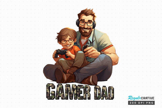 Gamer dad Sublimation Design Sublimation Regulrcrative 