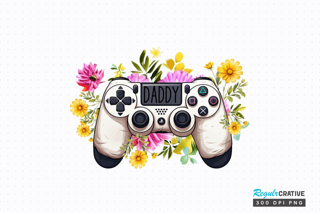 Gamer daddy clipart Sublimation Design Sublimation Regulrcrative 