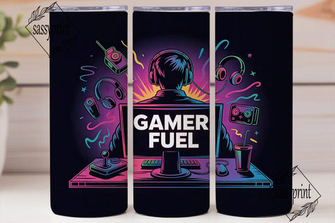 Gamer Fuel 20oz Tumbler Wrap Sublimation sassyprint 
