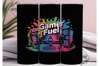 Gamer Fuel 20oz Tumbler Wrap Sublimation sassyprint 