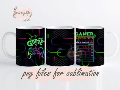Gamer Gaming Gamepad Presents for Kids Boys Teen Son Birthday Halloween Christmas Game Controller Cup for Husband Father 11oz Sublimation PrintingLife 