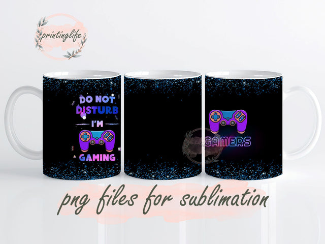 Gamer Gaming Presents for Son Birthday Halloween Christmas Game Controller Instant Digital Design Download Mug Wrap Design, Mug Design PNG Sublimation PrintingLife 