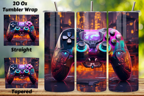 Gamer life 20oz Skinny Tumbler Sublimation Designs, Gaming, Gamer Tumbler Wrap, 3D Game Controller Tumbler Wrap, 20oz Skinny Tumbler, Video Game Sublimation, Video Gaming Tumbler Wrap Sublimation FloridPrintables 