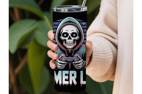 Gamer Life 20oz Tumbler Wrap Sublimation DesignSVG 