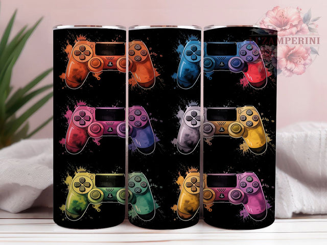 Gamer Life Console Tumbler, Video Game Present, Gaming Life Design, Player Gift Tumbler, Console Gamer Cup, Gamepad Design Gift, Gaming Lover Present Sublimation Li Zamperini 
