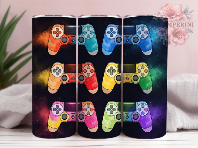 Gamer Life Console Tumbler, Video Game Present, Gaming Life Design, Player Gift Tumbler, Console Gamer Cup, Gamepad Design Gift, Gaming Lover Present Sublimation Li Zamperini 