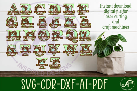 Gamer monogram letter bundle Name signs SVG SVG APInspireddesigns 