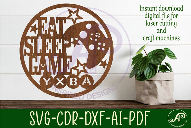 Gamer sign svg laser cut file SVG APInspireddesigns 