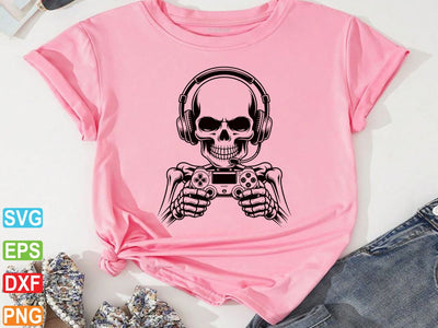 Gamer Skeleton Svg, Gaming Svg, Controller Svg SVG artprintfile 