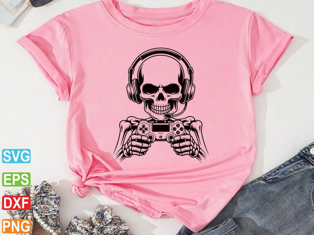 Gamer Skeleton Svg, Gaming Svg, Controller Svg SVG artprintfile 