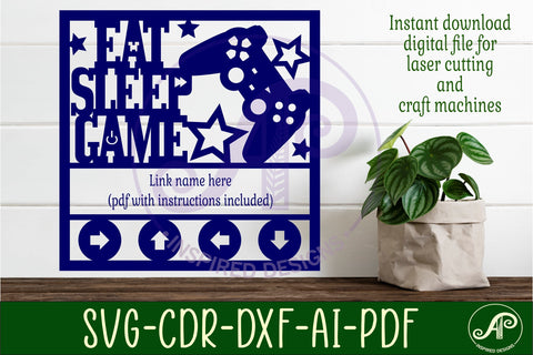 Gamer themed named wall sign or card topper svg SVG APInspireddesigns 