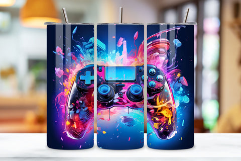 Gamer Tumbler sublimation designs download PNG, Game Tumbler Wrap, Inspirational Tumbler Design, Skinny Tumbler Sublimation FloridPrintables 