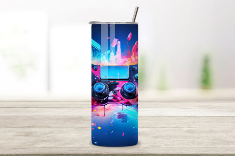 Gamer Tumbler sublimation designs download PNG, Game Tumbler Wrap, Inspirational Tumbler Design, Skinny Tumbler Sublimation FloridPrintables 