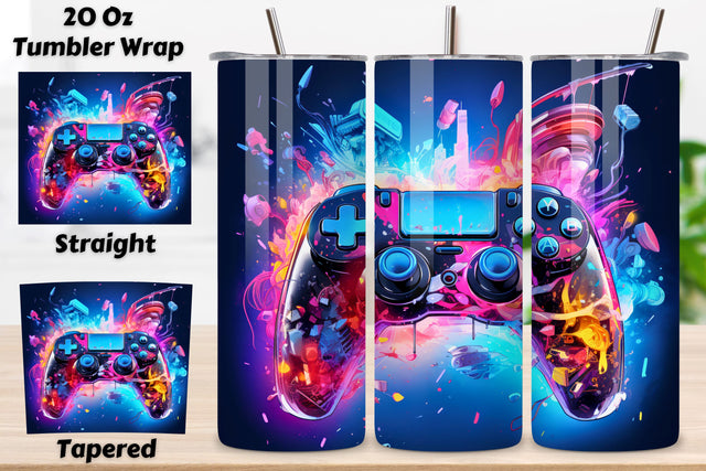 Gamer Tumbler sublimation designs download PNG, Game Tumbler Wrap, Inspirational Tumbler Design, Skinny Tumbler Sublimation FloridPrintables 
