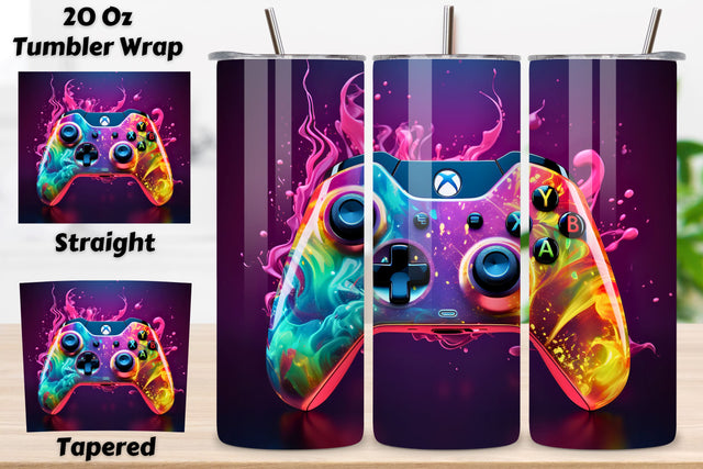 Gamer Tumbler sublimation designs download PNG, Game Tumbler Wrap, Inspirational Tumbler Design, Skinny Tumbler Sublimation FloridPrintables 
