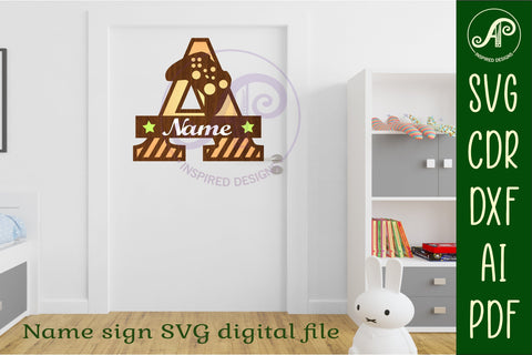 Gamer X Capital Monogram Letter A SVG SVG APInspireddesigns 