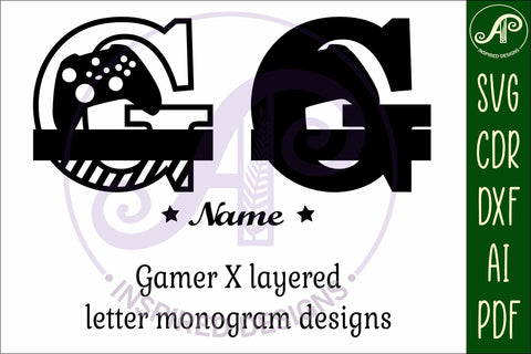 Gamer X Capital Monogram Letter G SVG SVG APInspireddesigns 