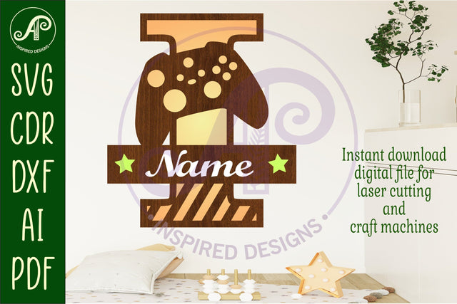 Gamer X Capital Monogram Letter I SVG SVG APInspireddesigns 