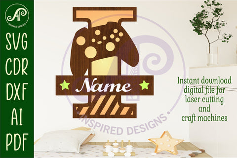 Gamer X Capital Monogram Letter I SVG SVG APInspireddesigns 