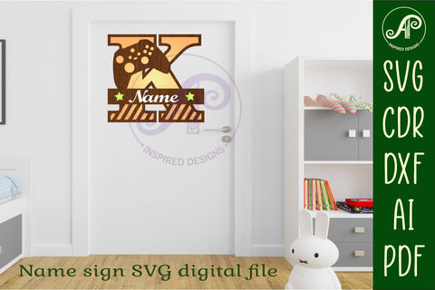 Gamer X Capital Monogram Letter K SVG SVG APInspireddesigns 