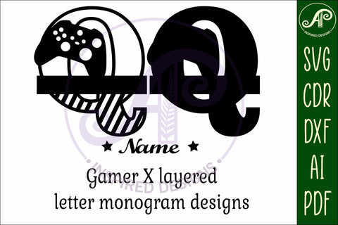 Gamer X Capital Monogram Letter Q SVG SVG APInspireddesigns 