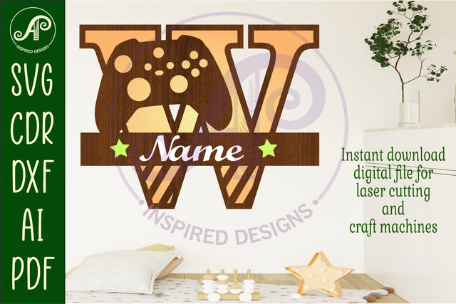 Gamer X Capital Monogram Letter W SVG SVG APInspireddesigns 