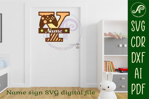 Gamer X Capital Monogram Letter Y SVG SVG APInspireddesigns 