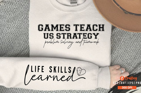Games teach us strategy Sleeve SVG Design SVG Designangry 
