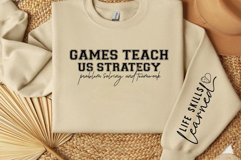 Games teach us strategy Sleeve SVG Design SVG Designangry 