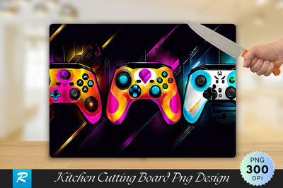 Gaming Console Background Cutting Board Sublimation Regulrcrative 