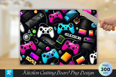 Gaming Console Background Cutting Board Sublimation Regulrcrative 