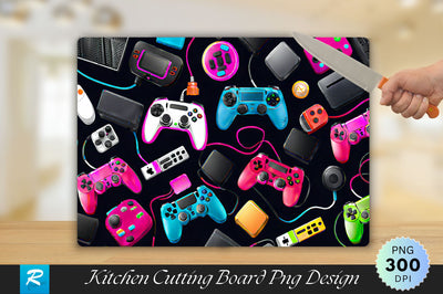 Gaming Console Background Cutting Board Sublimation Regulrcrative 