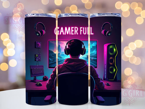 Gaming Fuel 20oz Tumbler Wrap, Gamer Tumbler, Gaming Fuel Design, PC Gaming Gear, 20oz Tumbler Wrap, Video Game Gift, Gaming Decor, Sublimation Drinkware Sublimation SvggirlplusArt 