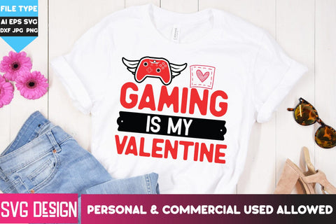 Gaming is my Valentine SVG Cut Files, Gaming is my Valentine SVG Design, Happy Valentine's Day SVG ,Valentine SVG Bundle, Love SVG Bundle SVG BlackCatsMedia 