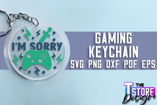 Gaming Keychain SVG Design | Gamer Quotes SVG | Funny Sayings SVG SVG The T Store Design 