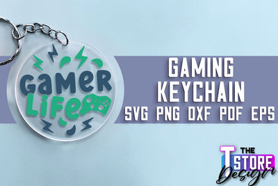 Gaming Keychain SVG Design | Gamer Quotes SVG | Funny Sayings SVG SVG The T Store Design 
