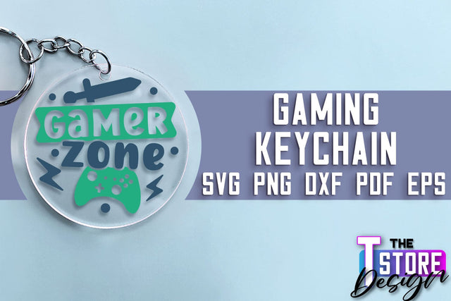 Gaming Keychain SVG Design | Gamer Quotes SVG | Funny Sayings SVG SVG The T Store Design 