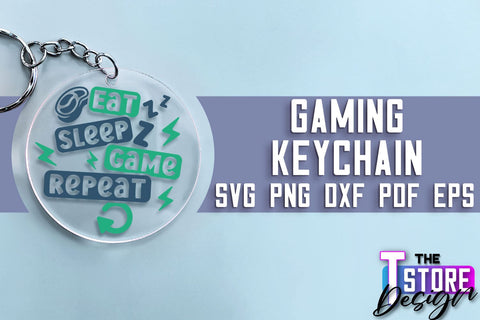 Gaming Keychain SVG Design | Gamer Quotes SVG | Funny Sayings SVG SVG The T Store Design 